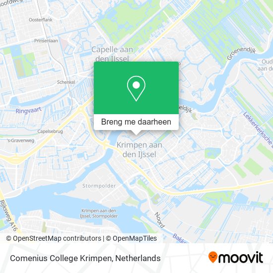 Comenius College Krimpen kaart