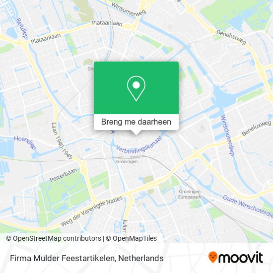Firma Mulder Feestartikelen kaart