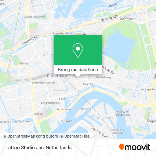 Tattoo Studio Jan kaart