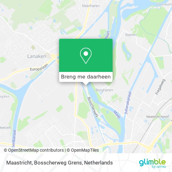 Maastricht, Bosscherweg Grens kaart