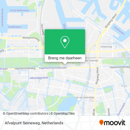 Afvalpunt Seineweg kaart