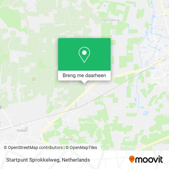 Startpunt Sprokkelweg kaart