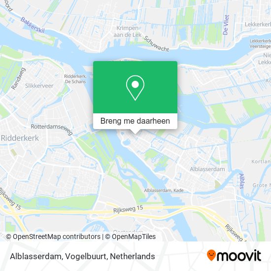 Alblasserdam, Vogelbuurt kaart