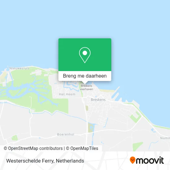 Westerschelde Ferry kaart