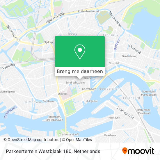 Parkeerterrein Westblaak 180 kaart