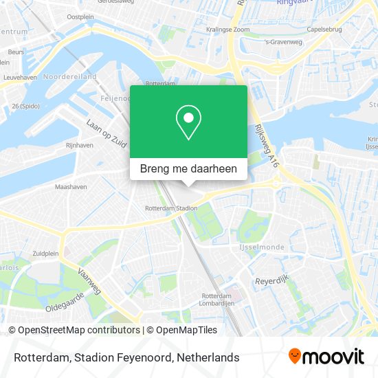 Rotterdam, Stadion Feyenoord kaart