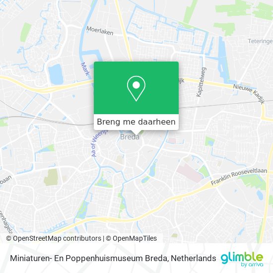 Miniaturen- En Poppenhuismuseum Breda kaart