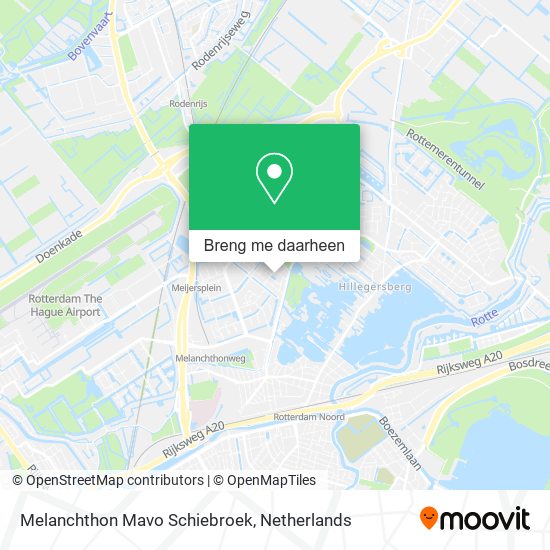 Melanchthon Mavo Schiebroek kaart