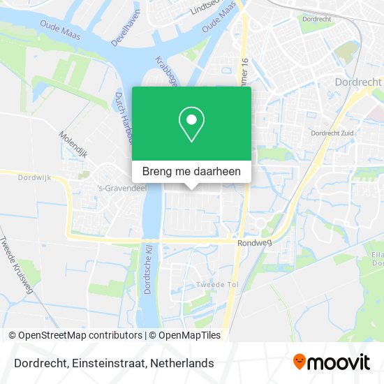 Dordrecht, Einsteinstraat kaart