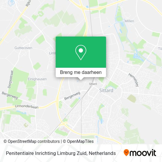 Penitentiaire Inrichting Limburg Zuid kaart