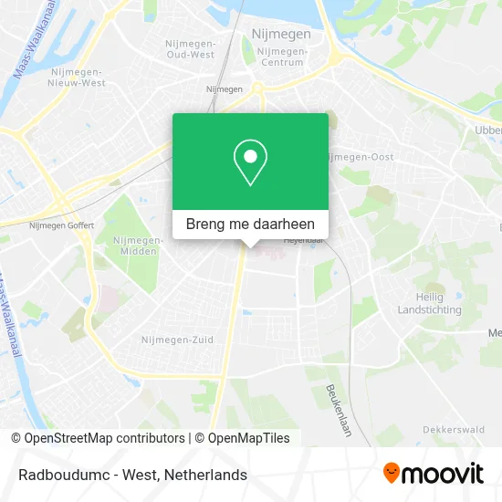 Radboudumc - West kaart