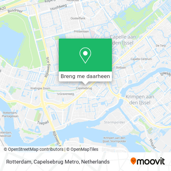 Rotterdam, Capelsebrug Metro kaart