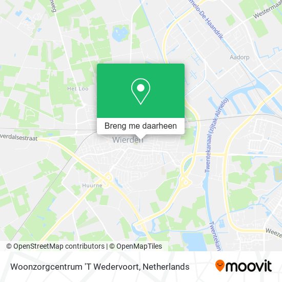 Woonzorgcentrum 'T Wedervoort kaart