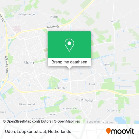 Uden, Loopkantstraat kaart