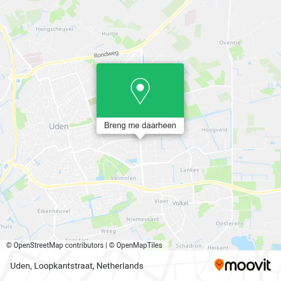 Uden, Loopkantstraat kaart