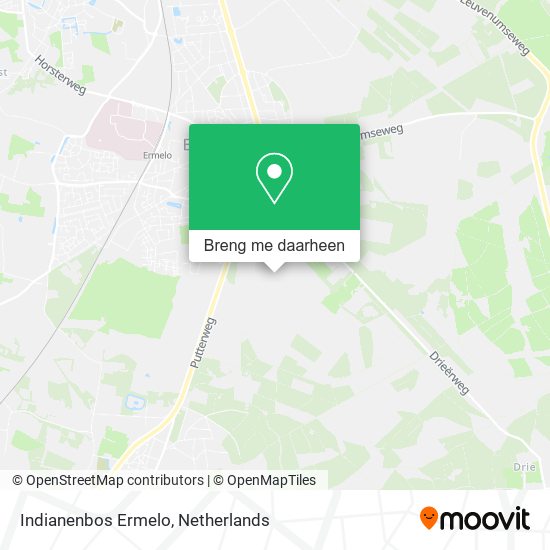 Indianenbos Ermelo kaart