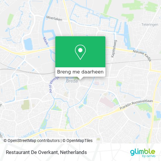 Restaurant De Overkant kaart