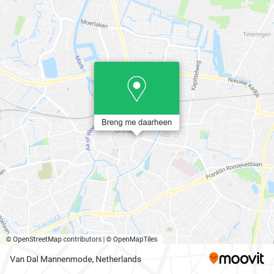 Van Dal Mannenmode kaart