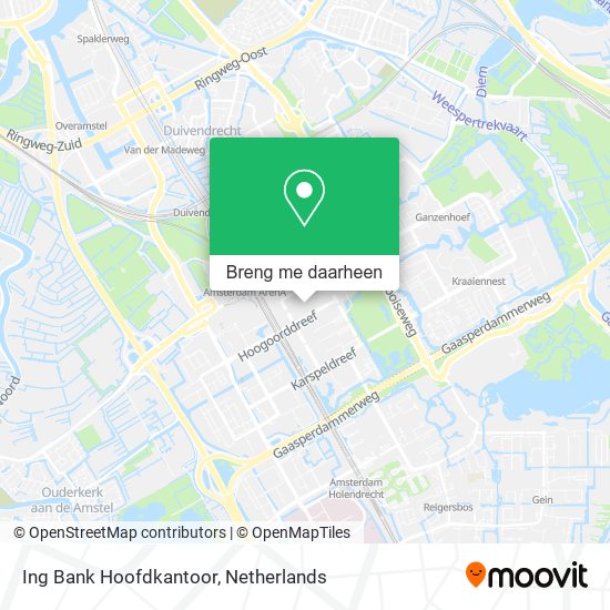 Gedeeltelijk Vrijstelling Gepensioneerde Hoe gaan naar Ing Bank Hoofdkantoor in Amsterdam via Bus, Metro, Trein of  Tram?