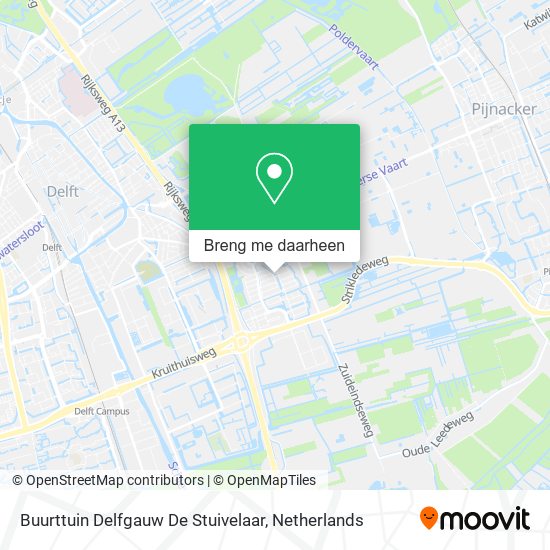 Buurttuin Delfgauw De Stuivelaar kaart