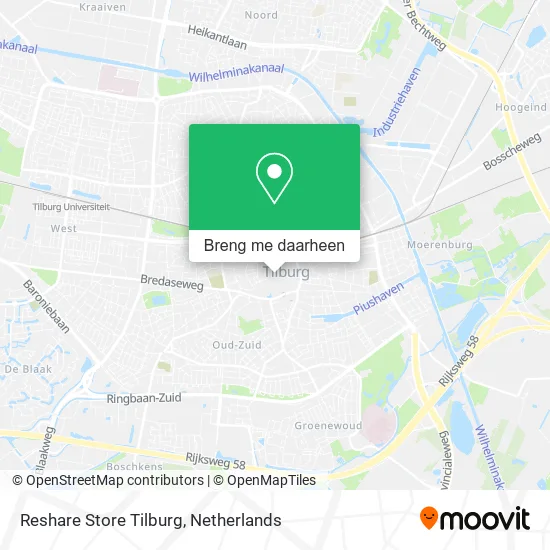 Reshare Store Tilburg kaart