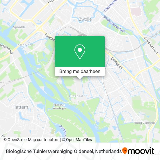 Biologische Tuiniersvereniging Oldeneel kaart