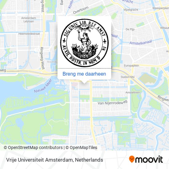 Vrije Universiteit Amsterdam kaart