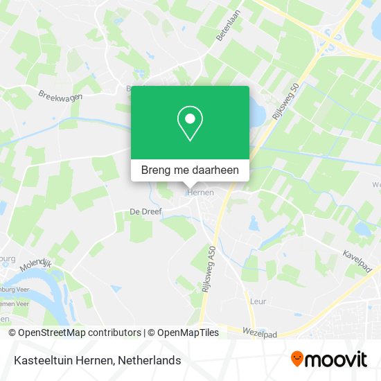Kasteeltuin Hernen kaart