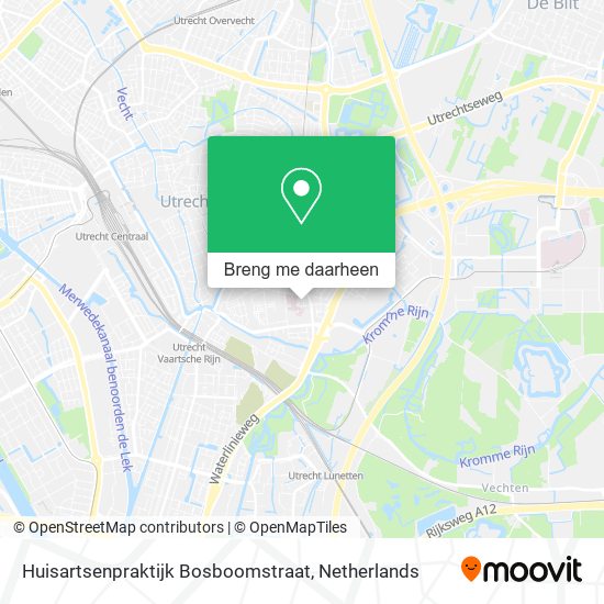 Huisartsenpraktijk Bosboomstraat kaart