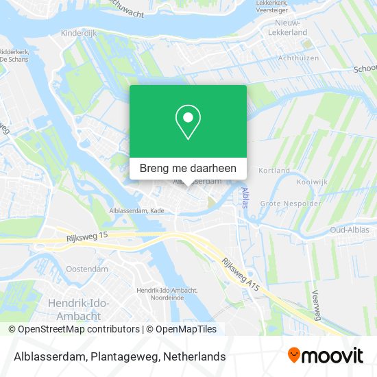 Alblasserdam, Plantageweg kaart