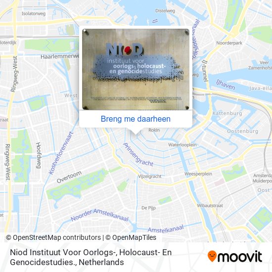 Niod Instituut Voor Oorlogs-, Holocaust- En Genocidestudies. kaart