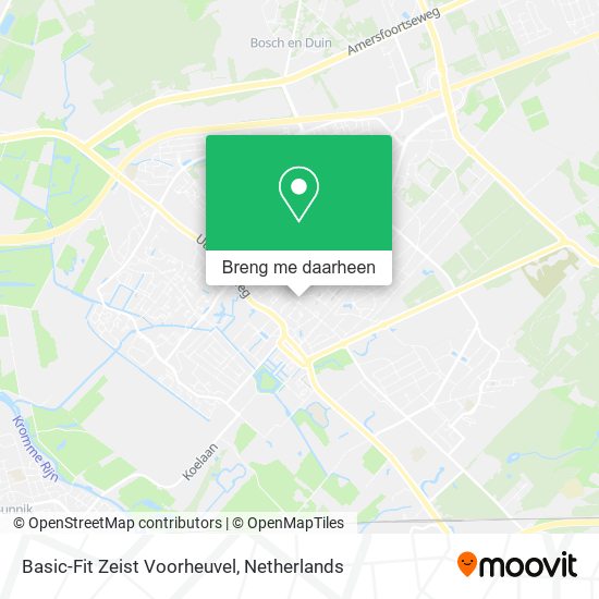 Basic-Fit Zeist Voorheuvel kaart