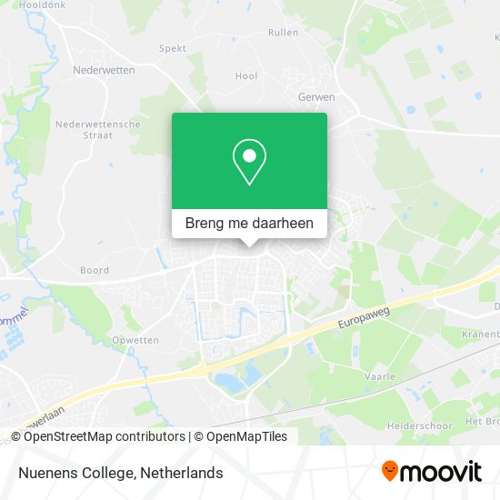 Nuenens College kaart