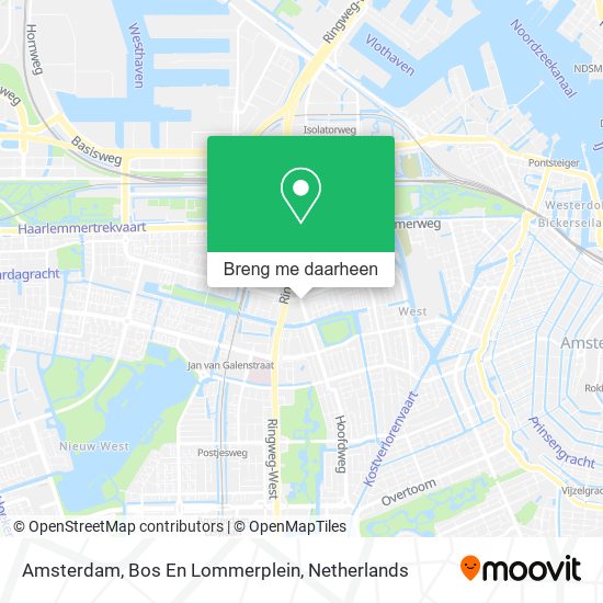 Amsterdam, Bos En Lommerplein kaart