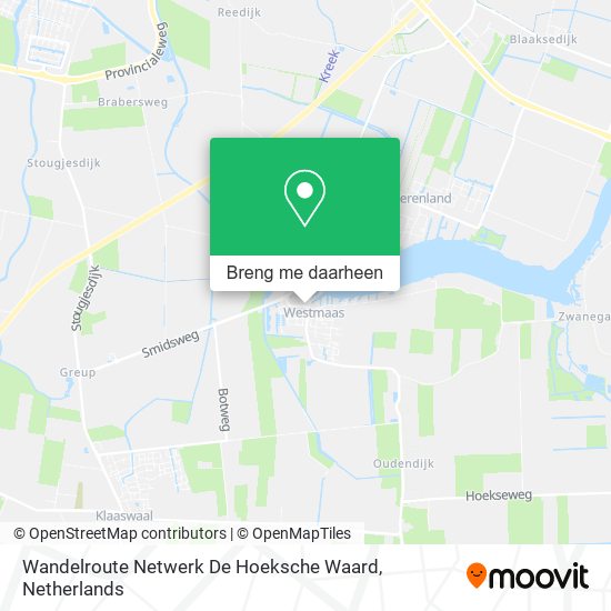 Wandelroute Netwerk De Hoeksche Waard kaart
