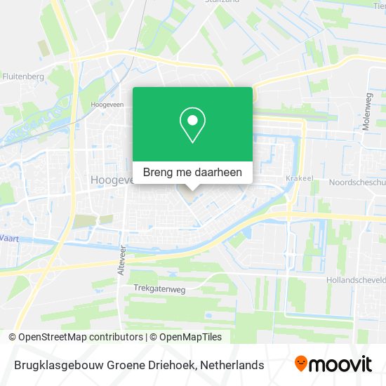 Brugklasgebouw Groene Driehoek kaart