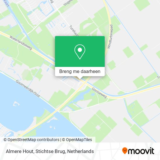 Almere Hout, Stichtse Brug kaart