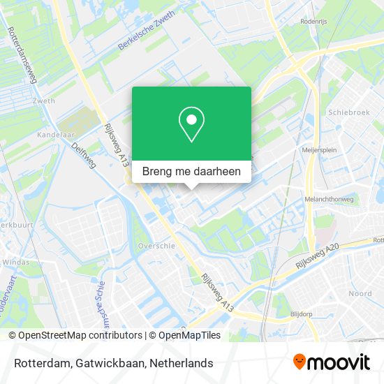 Rotterdam, Gatwickbaan kaart