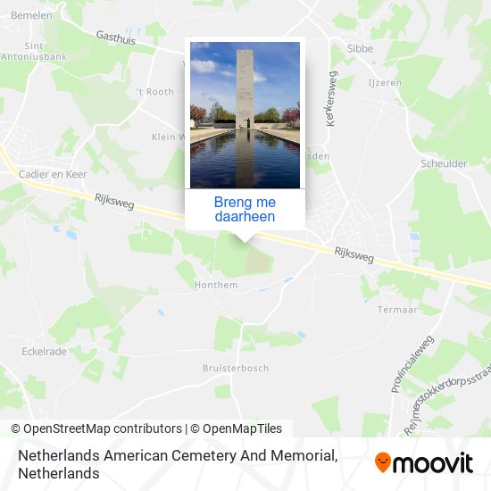 Netherlands American Cemetery And Memorial kaart
