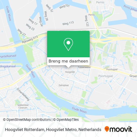 Hoogvliet Rotterdam, Hoogvliet Metro kaart