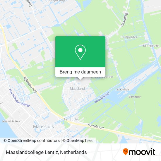Maaslandcollege Lentiz kaart