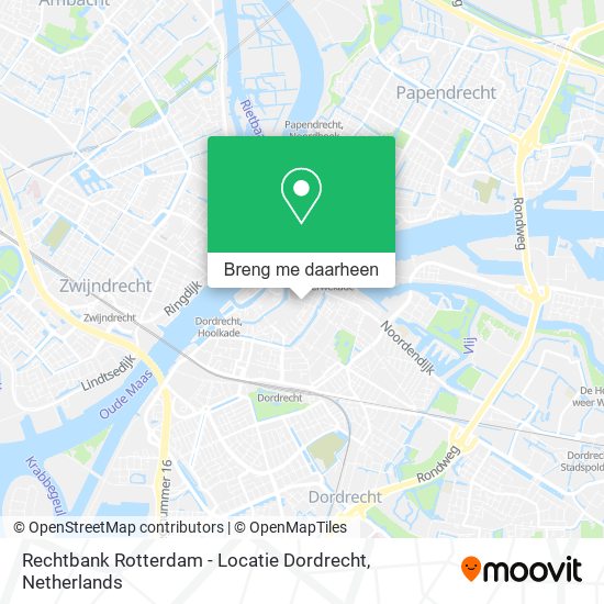 Rechtbank Rotterdam - Locatie Dordrecht kaart