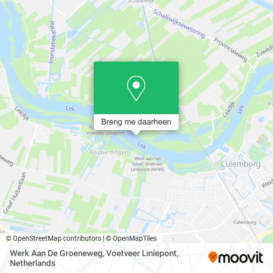 Werk Aan De Groeneweg, Voetveer Liniepont kaart