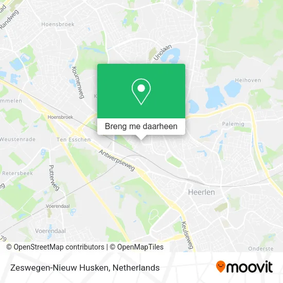 Zeswegen-Nieuw Husken kaart