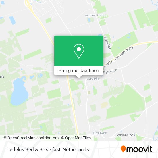 Tiedeluk Bed & Breakfast kaart