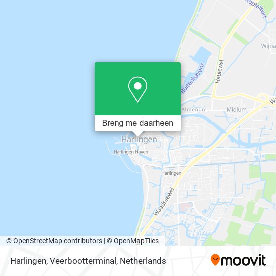 Harlingen, Veerbootterminal kaart