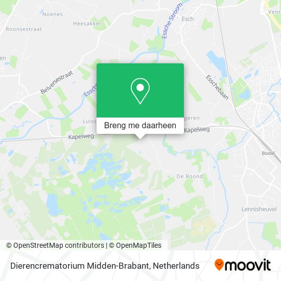 Dierencrematorium Midden-Brabant kaart