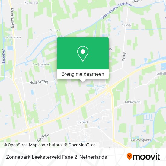 Zonnepark Leeksterveld Fase 2 kaart