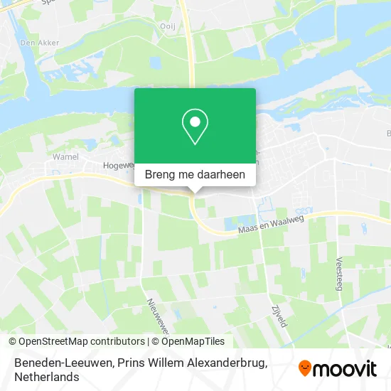 Beneden-Leeuwen, Prins Willem Alexanderbrug kaart