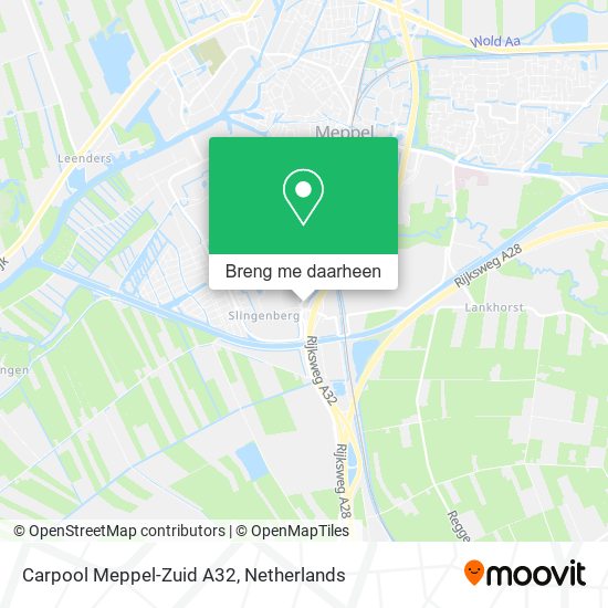 Carpool Meppel-Zuid A32 kaart